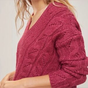 Anthropologie Ramona Cable Knit Sweater